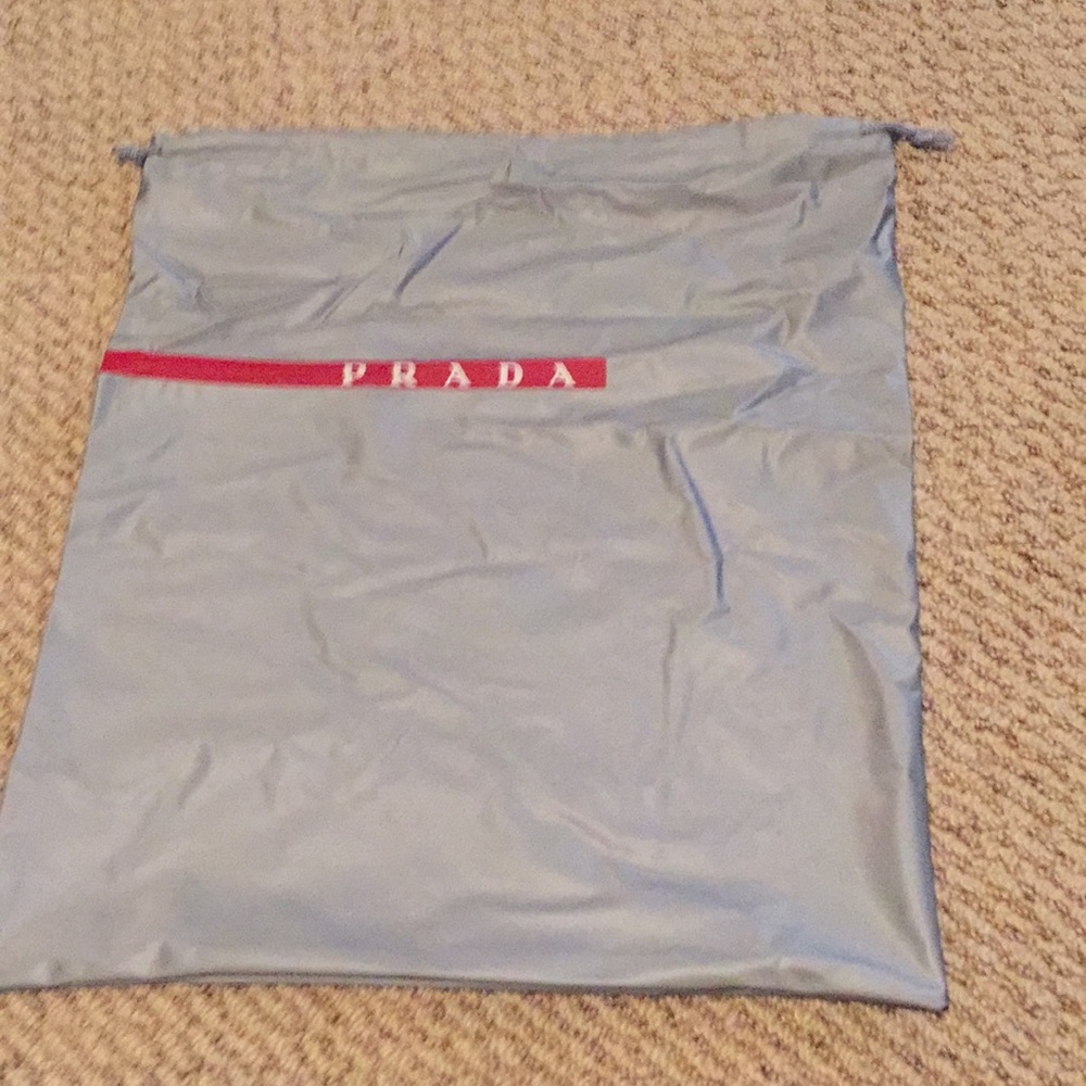 Prada Gray Drawstring Bag - image 1